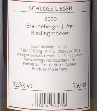 Schloss Lieser, Brauneberger Juffer Riesling GG