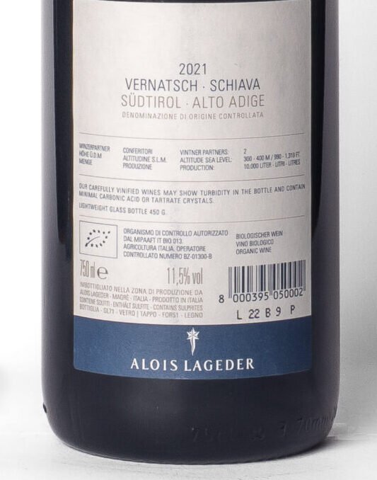 395 0500021 B Alois Lageder, Vernatsch-Schiava