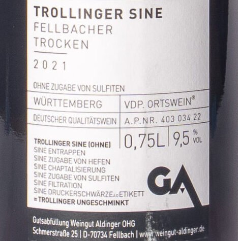 Aldinger, Sine Trollinger
