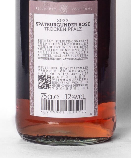 Von Buhl, Bone Dry Spätburgunder Rose