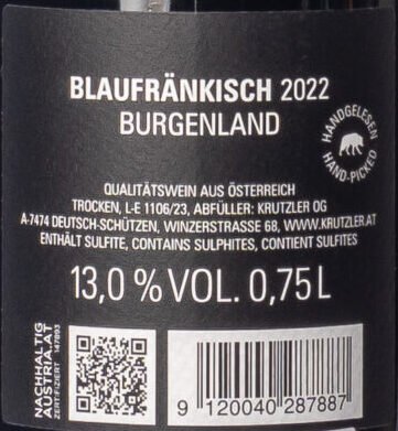 Krutzler, Blaufrankisch